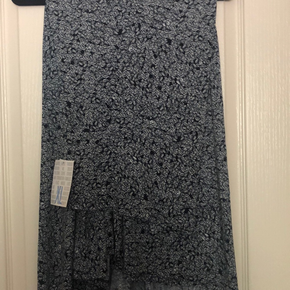 LulaRoe Maxi Navy Blue with flowers NWT